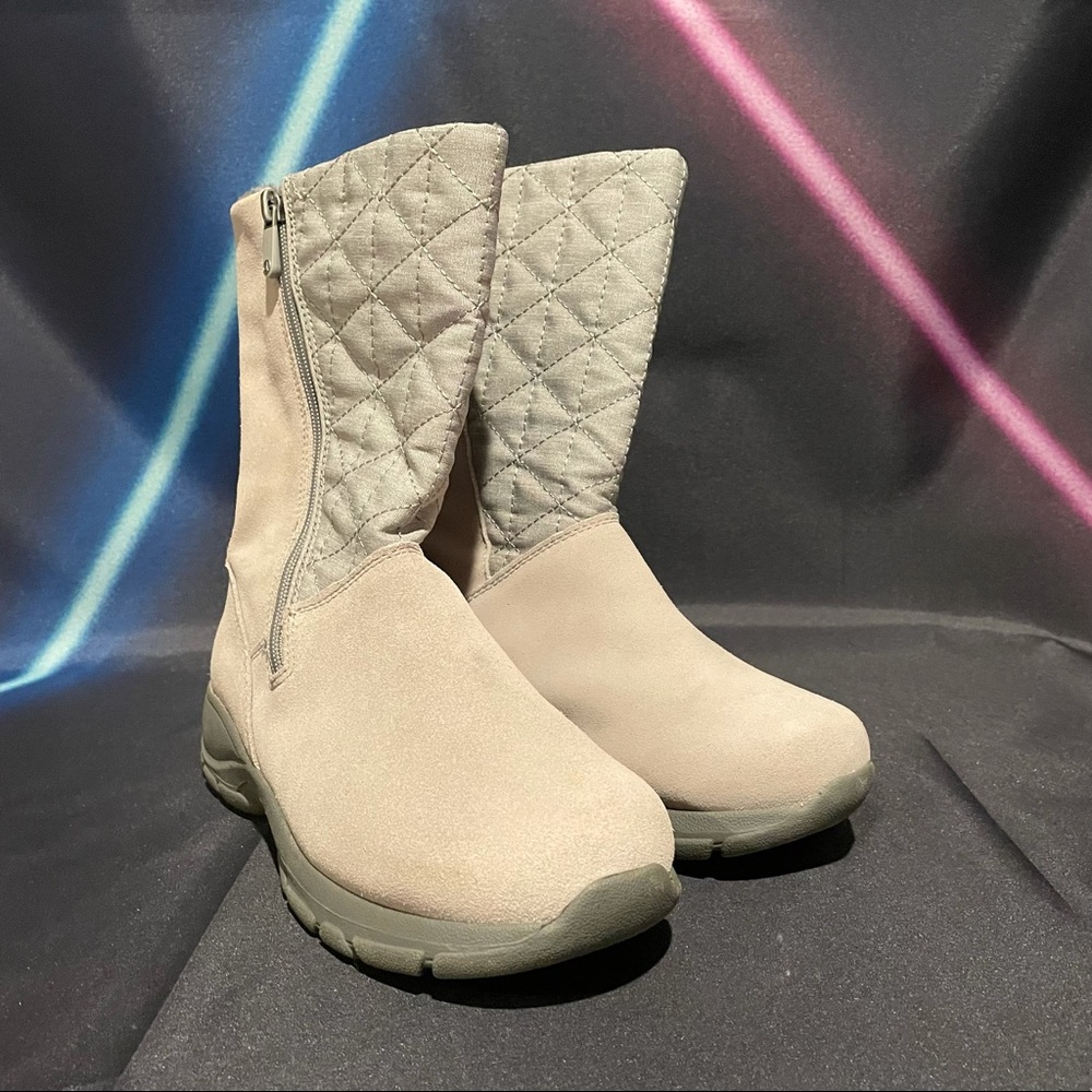 Lands End Quilted Side Zip Boot Women’s Size 7.5